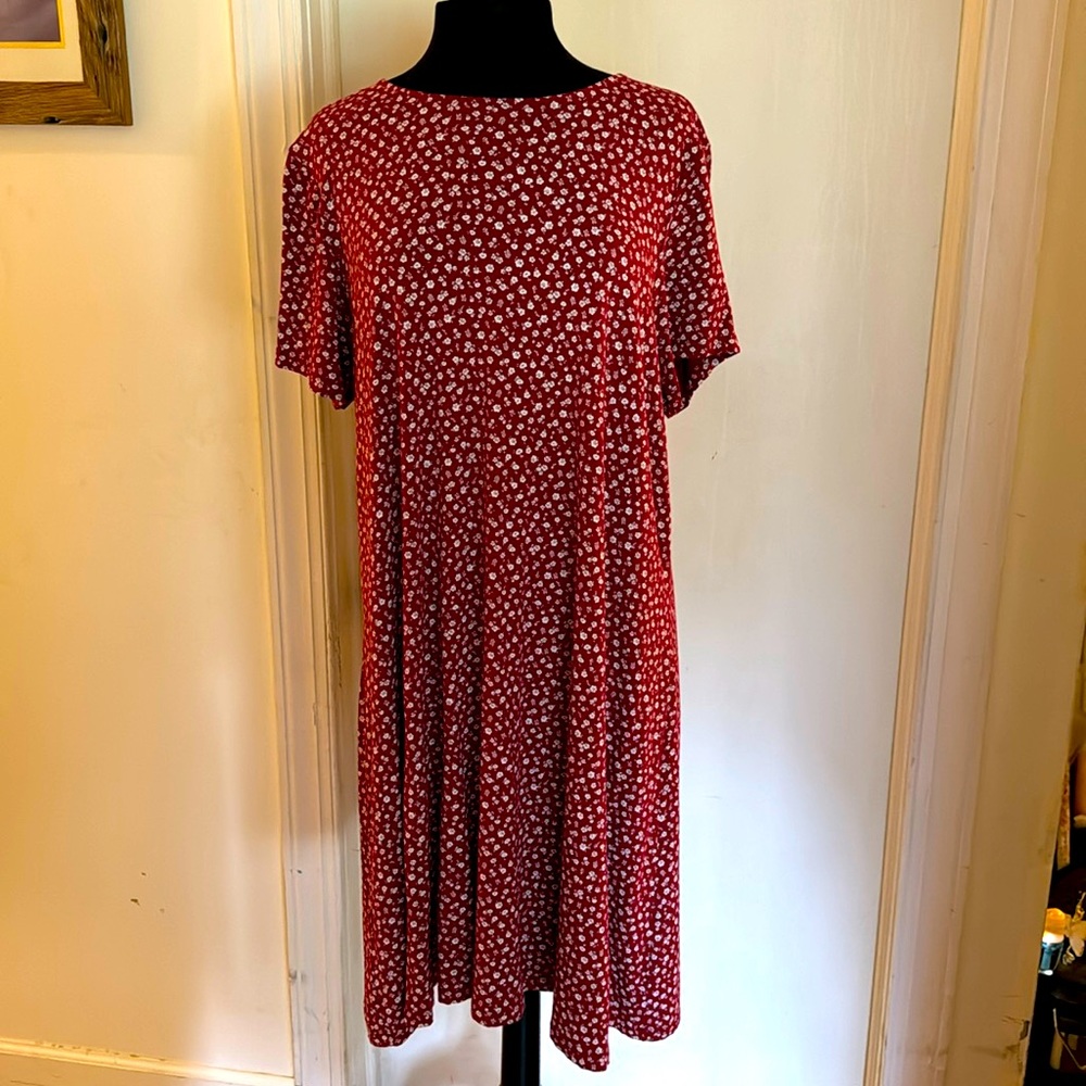 Old Navy red floral dress